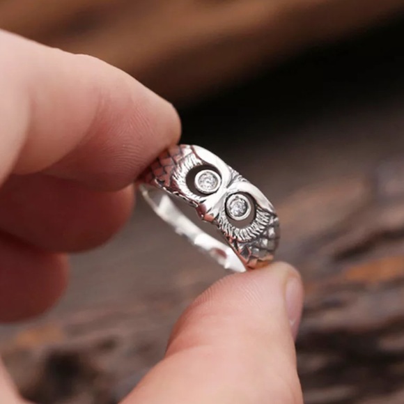 🦉 Exquisite Trendy Owl Eyes S925 Ring 🦉 - Picture 2 of 6